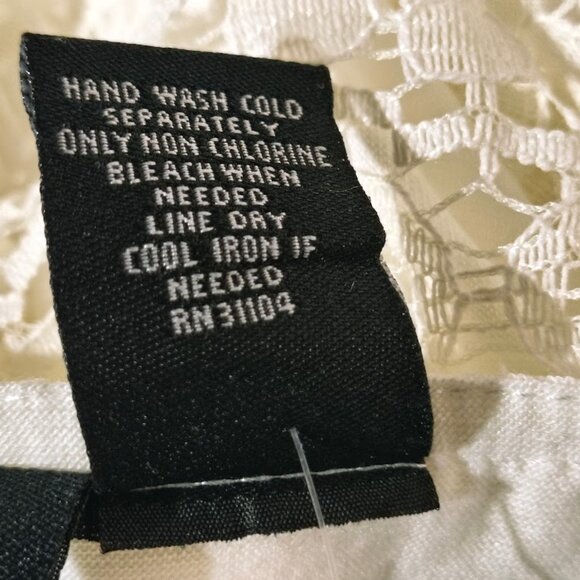 New Directions Lace Overlay Women's Blouse Size 2 XL Cream New with Tags - Picture 7 of 9